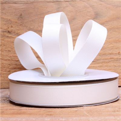 Basics 2 Go Grosgrain Ribbon - 16mm Ant White